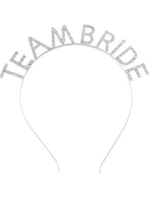 Uravas Store Gümüş Kaplama Kristal Taşlı Team Bride Taç