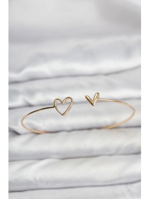 Uravas Store Mey Ithalat® Kalp Model Gold Renk Bileklik