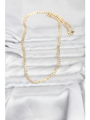 Uravas Store Mey Ithalat® cm 14K Gold Renk Zincir Model 60 cm Kadın Kolye