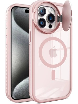 Colezium Iphone 14 Pro Max Kılıf Teleskop Lens Magsafe  Kapak - Pembe