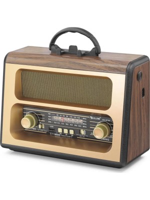 Renas Store Bluetooth Fm Nostaljik Hoparlör USB Tf - Kahverengi RXBT88
