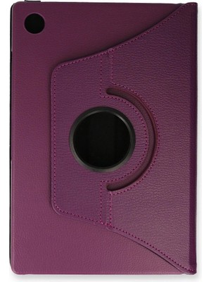 Colezium Galaxy X200 Tab A8 10.5 Kılıf 360 Tablet Deri Kılıf - Mürdüm