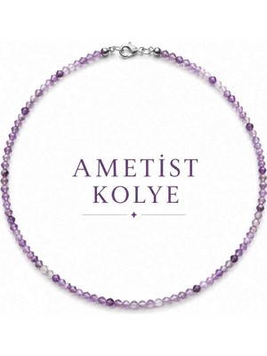 Cunda Doğal Taş Design Ametist Doğal Taş Kolye