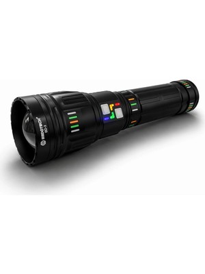 Canarino Bedotech Bd-3 60W Tg LED Alüminyum Alaşımlı Zoomlu Type-C Renkli Pil Göstergeli Şarjlı El Feneri