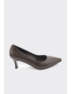 Derinet Hakiki Deri Topuklu Kadın Stiletto