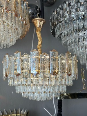 LED Yeni Model 50 cm Kristal Lüx Salon Avize Gold Renk Ithal Model