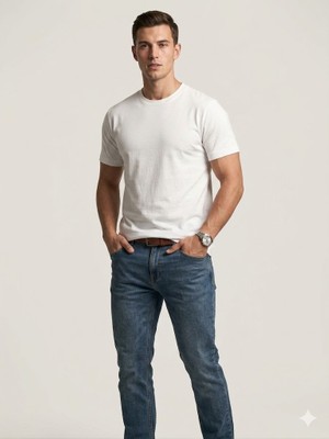 Centilmen Xınt Erkek Basic Bisiklet Yaka Kısa Kollu Pamuklu T-Shirt Günlük Kullanım 502208
