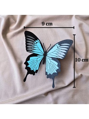 Rmys Kelebek Desenli Buzdolabı Magneti Light Blue - Gri