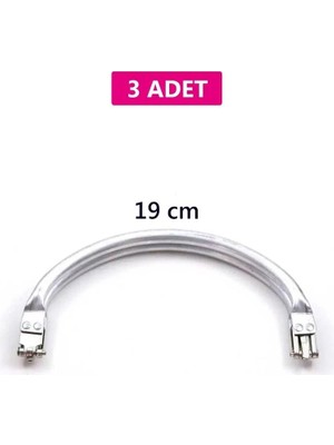 Nuveden Ieg - Gizli Metal Oval Çanta Bursu – 3 Adet - 19 cm - Metal Çanta Aparatı Çanta Aksesuarı