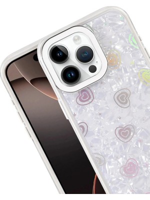 Colezium Iphone 15 Pro Max Lumi Desenli Kapak - Beyaz