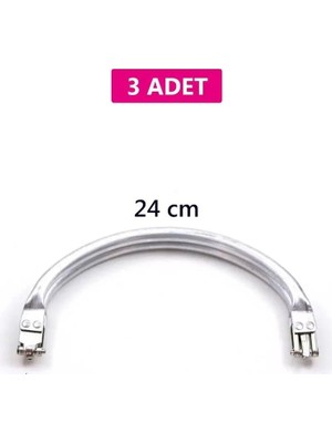 Nuveden Ieg - Gizli Metal Oval Çanta Bursu – 3 Adet - 24 cm - Metal Çanta Aparatı Çanta Aksesuarı