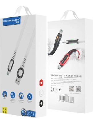 Colezium DC24 Micro USB Kablo 1.2m 4A - Kırmızı