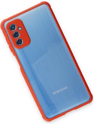 Colezium Galaxy M52 5g Kılıf Miami Şeffaf  - Kırmızı