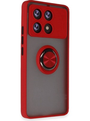 Colezium Po X6 Pro Kılıf Montreal Yüzüklü  Kapak - Kırmızı