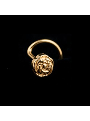 Rupen Kraft %100 G23 Titanyum Zirkon Taşlı Gül Model Hızma Piercing