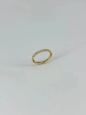 Teknoparkx Ieg - 14 K Gold Kaplama Zirkon Taşlı Yüzük Tknprk-Tkaks3
