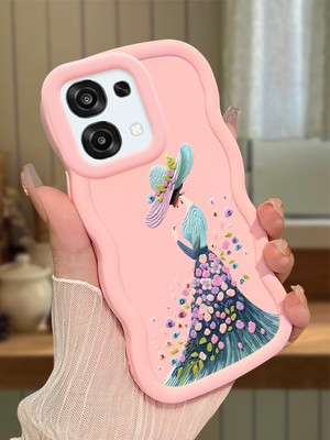 HONTINGA Oppo F31 5g Uyumlu Kılıf Düşüme Önleyici Basitlik Anti Düşme Kamera Koruyucu Basit Pembe Yumuşak Silikon Couple Telefon Kılıfı Güzel Kadın Desen K9-0193