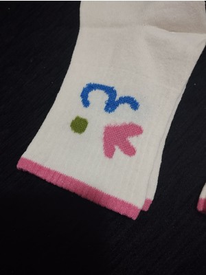 Efem İç Giyim Desenli Pamuklu Kolej Çorap 12'li Paket