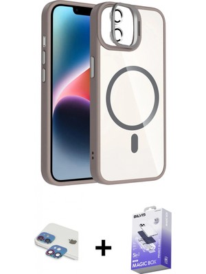 Marsilyan™- iPhone 11 Kılıf Yadigar Asil Koleksiyonu - Siyah Bilvis 5in1 5d Magic Hayalet Cam Ekran Koruyucu + Gökkuşağı Pers Alüminyum Kamera Lens