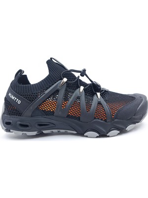 Humtto HT620829A Outdoor Plaj Deniz Aqua Fileli Siyah Erkek Spor Sandalet Ayakkabı