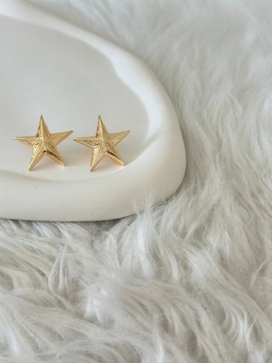 Revoia Gold Yıldız Küpe