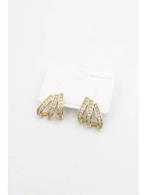 My Best Store Ieg - Taşlı Küpe - Altın