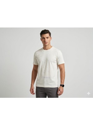 Centilmen Xınt Erkek Bisiklet Yaka Baskılı Kısa Kollu T-Shirt 502301