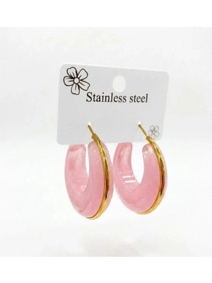 My Best Store Ieg - Rose Marble Vintage Halka Küpe KP00687