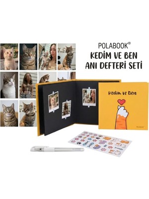 Best Hediye Polabook® Kedim ve Ben Anı Defteri(Kalem+Sticker)