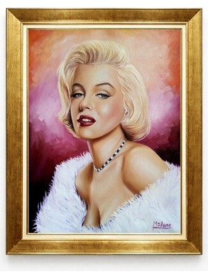 Tablore Marilyn Monroe Portresi Retro Pop Art Çerçeveli Salon Tablosu
