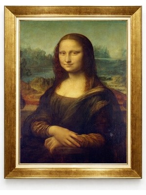 Tablore Mona Lisa Leonardo Da Vinci Gold Çerçeveli Tablo Ünlü Ressamlar Serisi