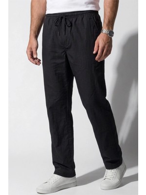 Veleno Erkek Siyah Paraşüt Kumaş Oversize Ultra Hafif Pantolon Bol Paça Rahat Kalıp Günlük Spor