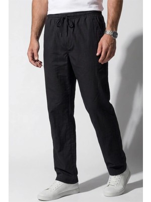 Veleno Erkek Siyah Paraşüt Kumaş Oversize Ultra Hafif Pantolon Bol Paça Rahat Kalıp Günlük Spor