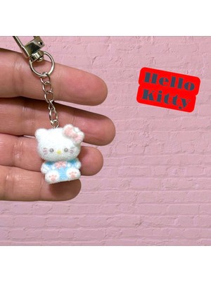 Hello Kitty Sanrio  Tüylü Anahtarlık
