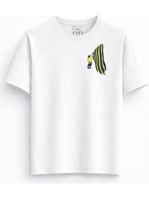 Rabona Fashion 12 Numara Sarı Lacivert Bayrak Aşkı T-Shirt