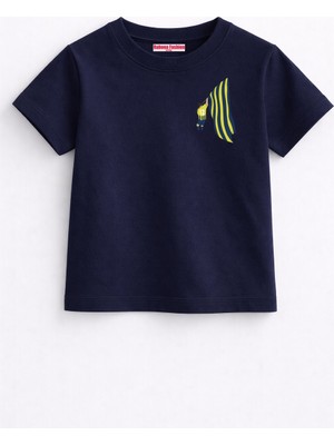Rabona Fashion 12 Numara Sarı Lacivert Bayrak Aşkı Çocuk T-Shirt