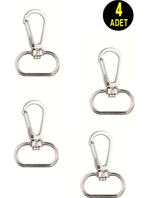 Usin 4 Adet 360 ° Döner Metal Nikel Kadın Omuz Notebook Laptop Bilgisayar Çantası Anahtarlık Kancası Klipsi 2 cm Çanta Kanca