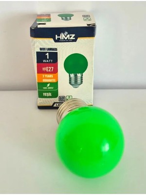 HMZ Renkli LED Ampul Gece Lambası (Mor, Pembe, Yeşil, Turuncu)