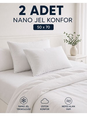 Organix Home Yastık Gold Serisi 2 Adet Elyaf Silikon Lüx Premium Yastık