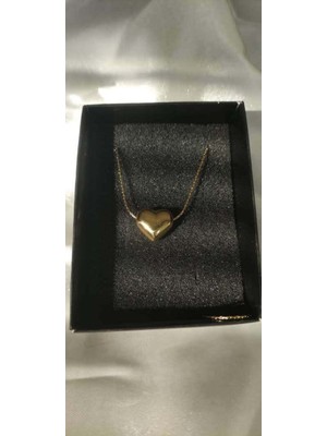 Gloriam Çelik Gold Renk Kalp Model Kadın Kolye
