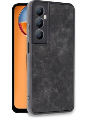 Colezium Realme C65 Kılıf Aras Deri Kapak - Siyah