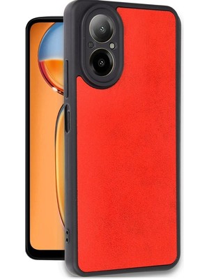 Colezium Realme 12 Lite Kılıf Aras Deri Kapak - Kırmızı