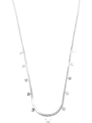 Elektronikçim Ieg - Yıldız Ezme Zincir Kolye - 45CM - Gümüş ELK-BJTIEG43