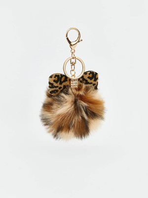 LC Waikiki Karışık Leopar Desenli Çanta Charmı