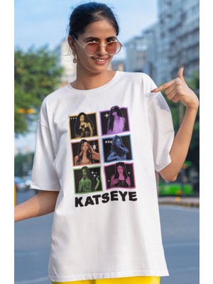 Sevbano Katseye Kpop Müzik Grubu Baskılı Unisex Oversize Tişört
