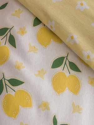 LC Waikiki Karışık Limon Baskılı Tek Kişilik Nevresim Seti