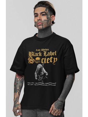 Sevbano Black Label Society Rock Metal Müzik Grubu Baskılı Unisex Oversize Tişört