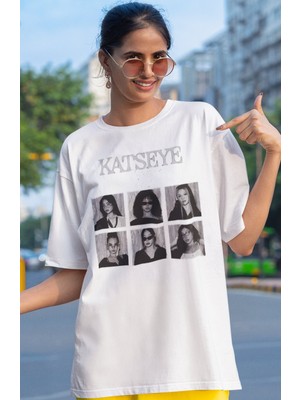 Sevbano Katseye Kpop Müzik Grubu Baskılı Unisex Oversize Tişört