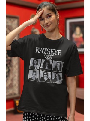 Sevbano Katseye Kpop Müzik Grubu Baskılı Unisex Oversize Tişört
