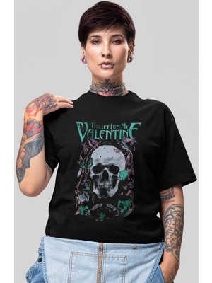 Sevbano Bullet For My Valentine Rock Metal Müzik Grubu Baskılı Unisex Oversize Tişört
